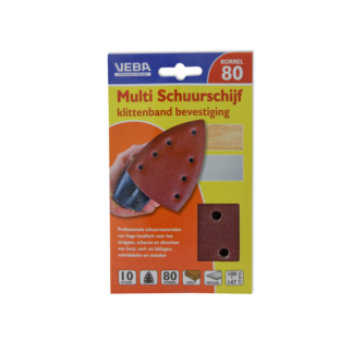 Veba Multi Schuurschijf Klit 7g P80 10st